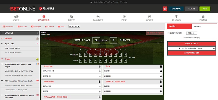 BetOnline Live Betting