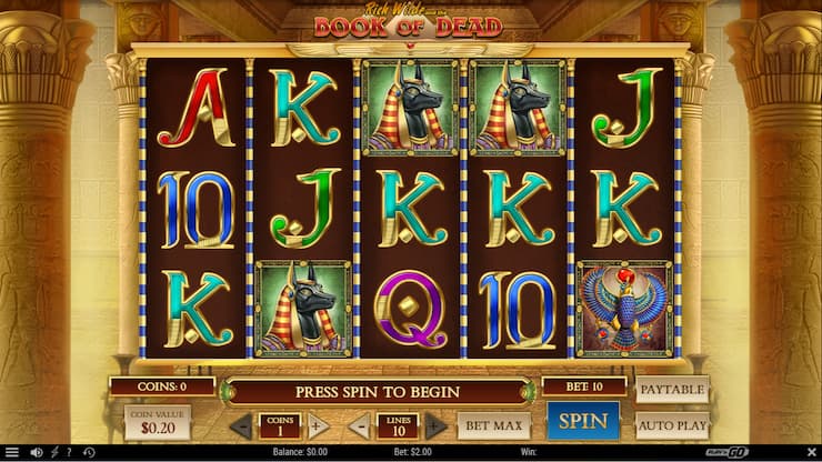 Book of Dead slot Play'n GO - pokies