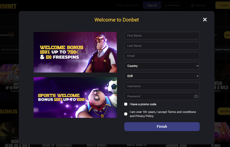 donbet non gamstop casino sign up