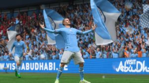 An image of Manchester City's Erling Haaland from FIFA 23