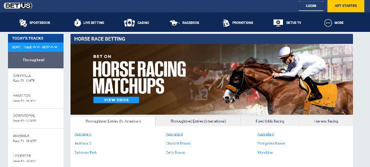 BetUS Horse racing sportsbook in South Carolina