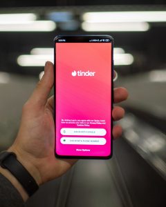 Tinder app on phone