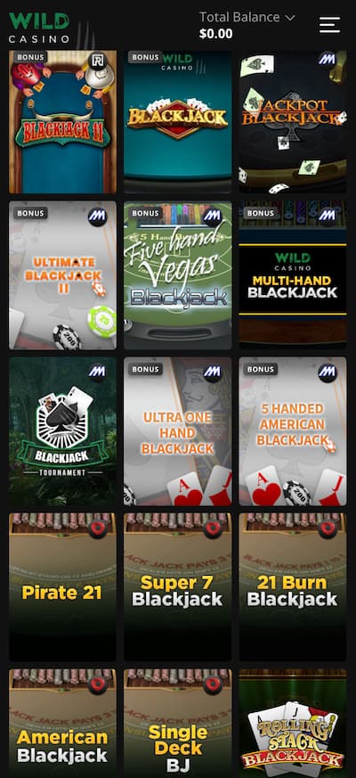 Wild Casino App Blackjack