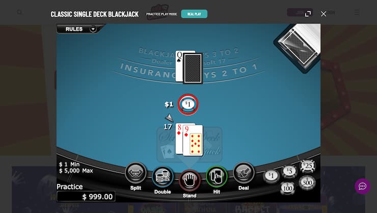 Single Deck Blackjack