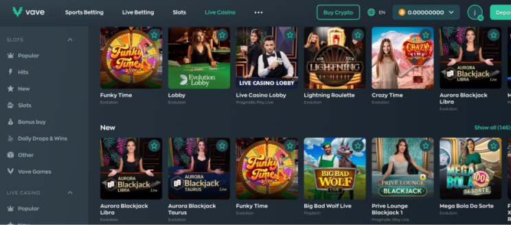 Vave Casino - Best crash games