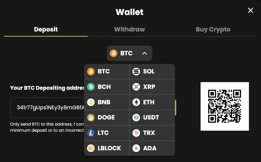 Lucky Block add crypto