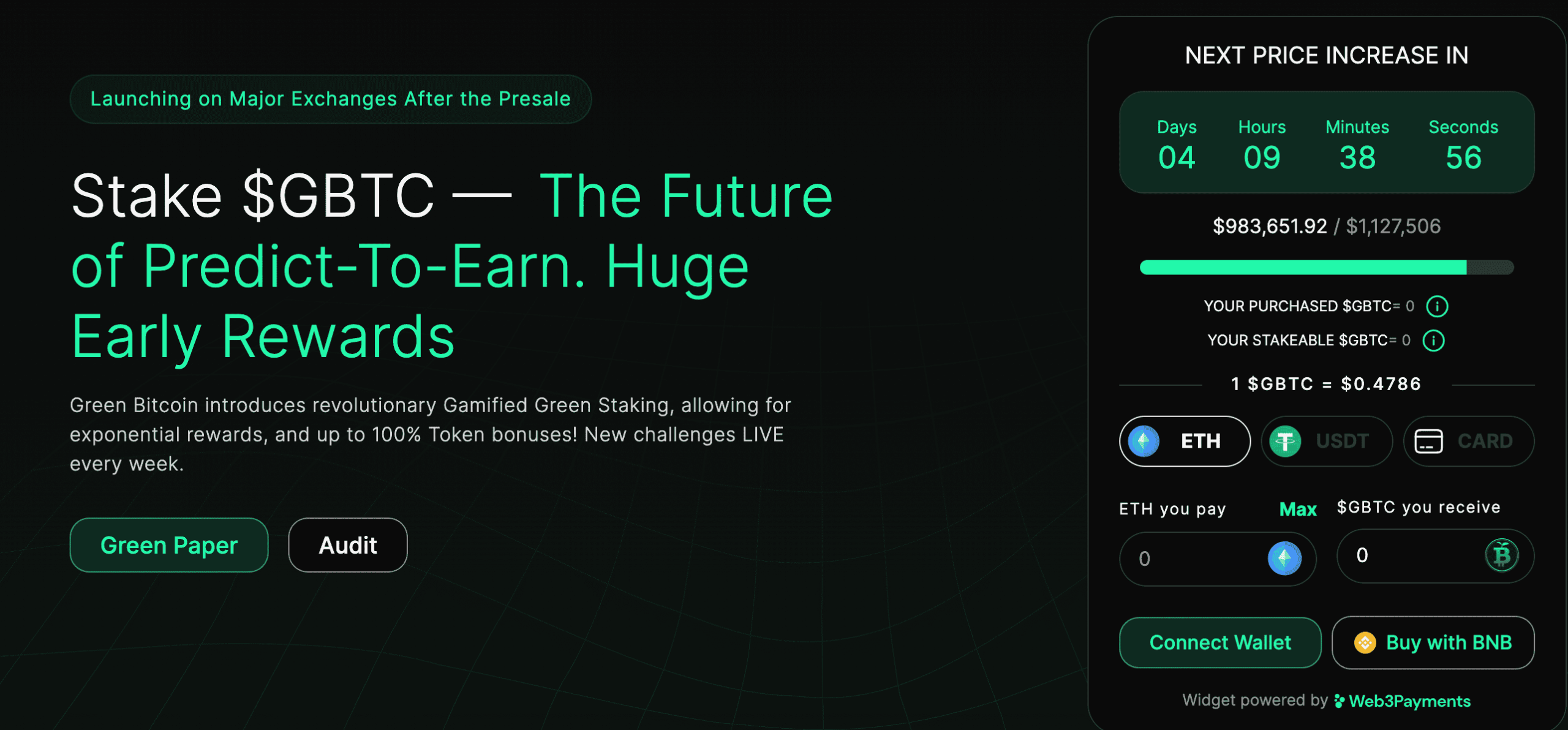 Green Bitcoin presale